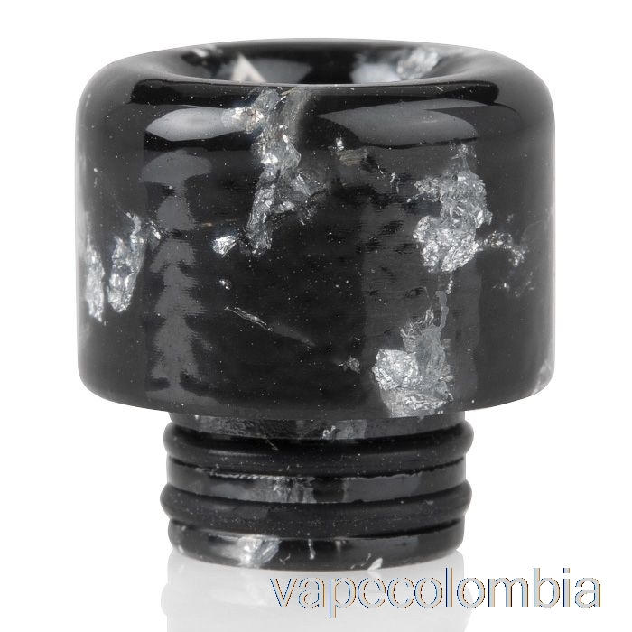 Vape Desechable 510 Lentejuelas Resina Goteo Punta Plata Negro